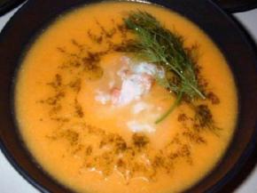 Butternut Squash Soup with Lobster